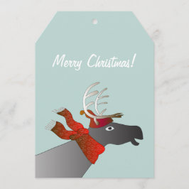 Cartão Merry Christmas Card Reindeer