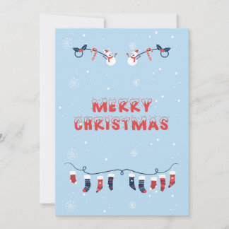 Cartão Merry Christmas Flat Greeting Card