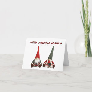 CARTÃO **MERRY CHRISTMAS NEIGHBOR** GNOME HUMOR