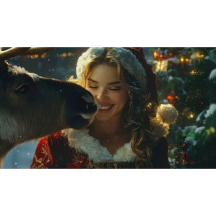 Cartão MERRY CHRISTMAS por Papais noeis Girl