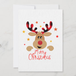Cartão Merry Christmas Reindeer