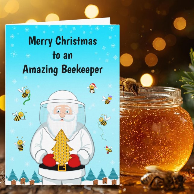 Cartão Merry Christmas to an Amazing Beekeeper (Criador carregado)