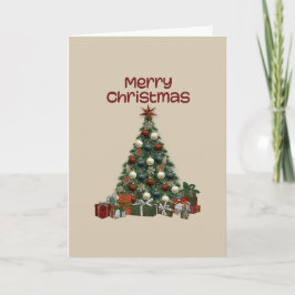 Cartão Merry Christmas Tree Folded Greeting Card