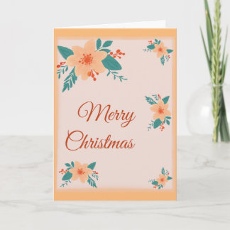 Cartão Merry Christmas Watercolor