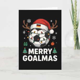 Cartão Merry Goalmas - Futebol Natalino Divertido