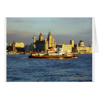 Cartão Mersey Ferry e Liverpool Waterfront