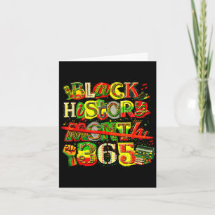 Cartão Mês da história negra 365 orgulho cultural retrô