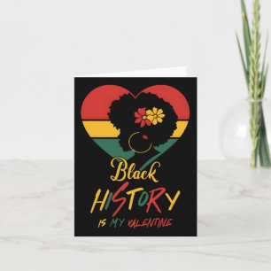 Cartão Mês da História Negra é Meu Dia dos Namorados Mulh