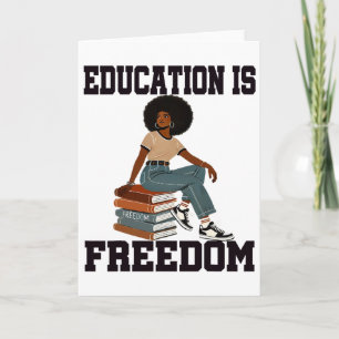 Cartão Mês da História Negra Educação É Liberdade Profess