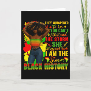 Cartão Mês da História Negra Eu Sou A Tempestade Afro Rai