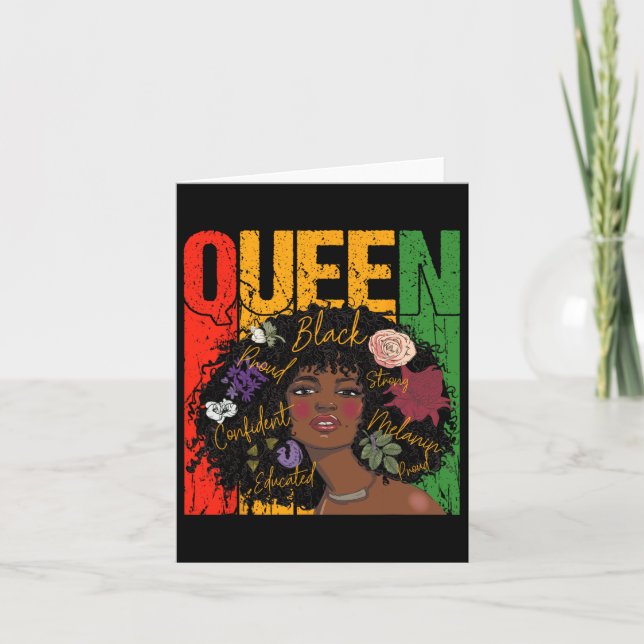 Cartão Mês da História Negra Juneteenth Africana Educada  (Frente)