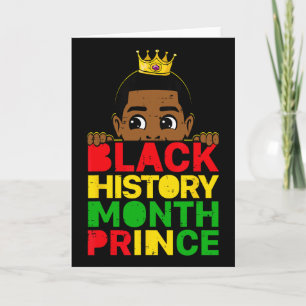 Cartão Mês da História Negra Príncipe Africano Melanina M