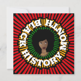 Cartão Mês da História Negra, Raios do Sol, Mulher Negra