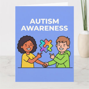 Cartão ^Mês de Conscientização do Autismo - Adicione sua