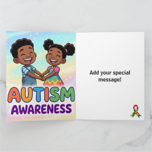 Cartão *Mês de Conscientização do Autismo - Adicione sua 