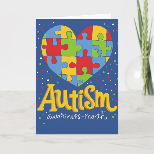 Cartão mês de conscientização sobre autismo (Frente)