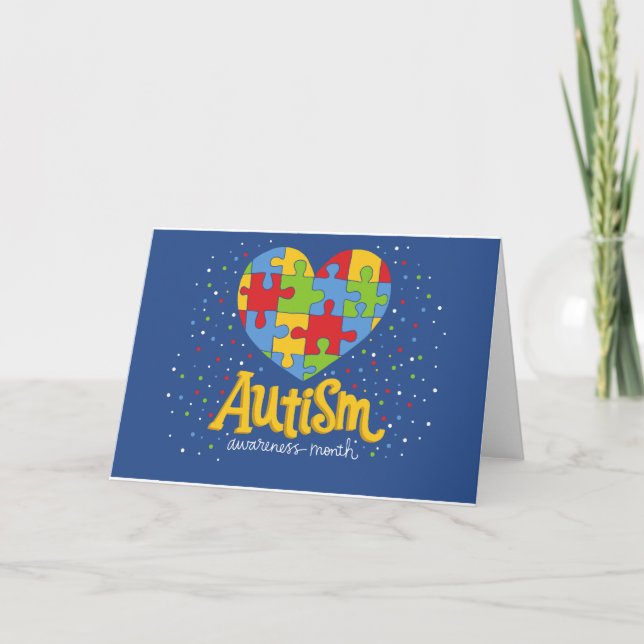 Cartão mês de conscientização sobre autismo (Frente)