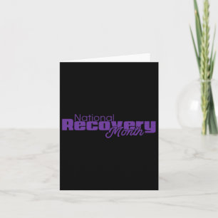 Cartão Mês de Recuperação Nacional - Logotipo Roxo