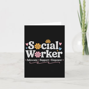 Cartão Mês de Trabalho Social Flor de Apreciação do Traba