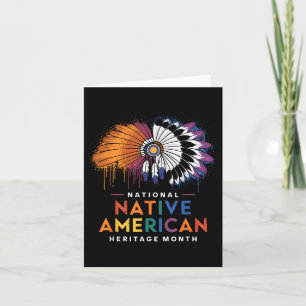Cartão Mês Nacional do Patrimônio Nativo Americano Coraçã