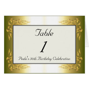 Cartão Mesa número 1