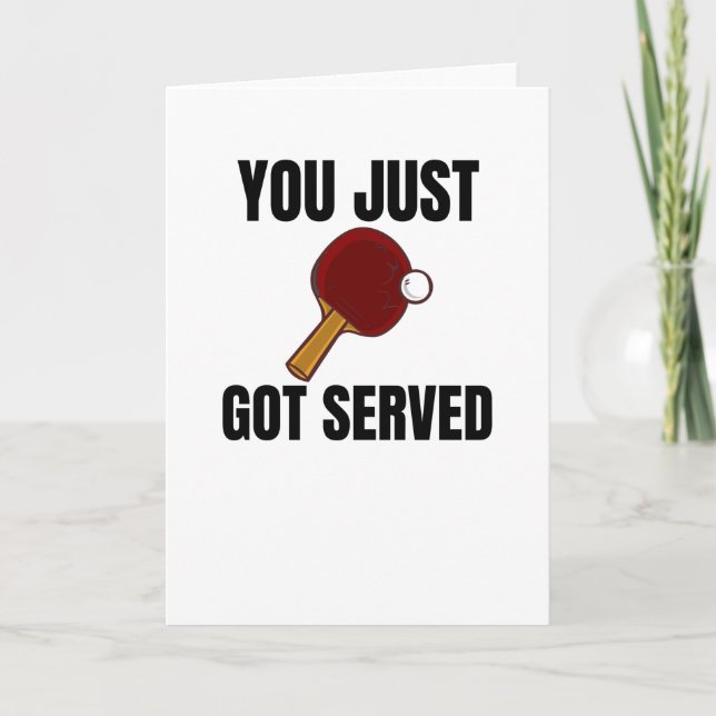 Cartão Mesa Player Presente Ping Pong Coach Paddle (Frente)