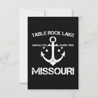 Cartão MESA ROCK LAKE MISSOURI Campanha de pesca