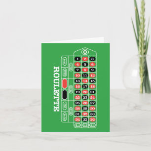 Cartão Mesa Roulette - Gamble Casino To Win Card