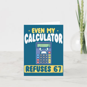 Cartão Mesmo Calculadora Recusa 67 Design Matemático