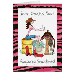Cartão Mesmo Pampering da necessidade das vaqueiras!