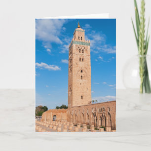 Cartão Mesquita Koutoubia - Marrakech, Marrocos