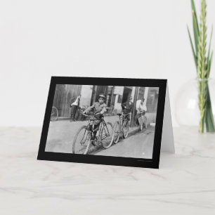 Cartão Messenger Boy e Bicicleta 1911