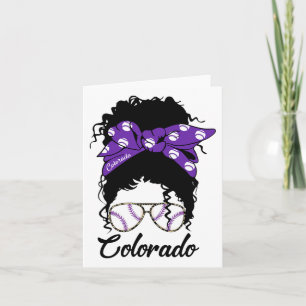 Cartão Messy Bun Na moda Bysebyll Tee For Colorado Women