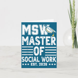 Cartão Mestrado em Trabalho Social Msw Est