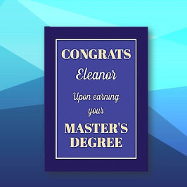 Cartão Mestrado! Graduação personalizada