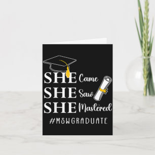 Cartão Mestrado Msw mestre em serviço social