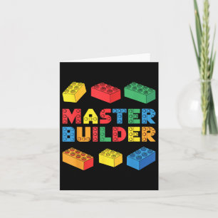 Cartão Mestre Builder Tijolos Bloqueia Crianças Adultas M