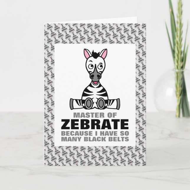 Cartão Mestre em Zebrate, Zebra (Frente)