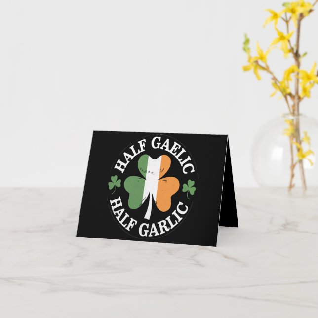 Cartão Metade Gaélico Metade Alho Irlandês Italiano St. P (Flor Amarela)