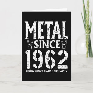 Cartão Metal Gift Birthday Vintage 1962