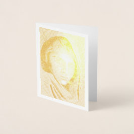 Cartão Metalizado 2004 Meu próprio lápis desenhando em folha de ouro