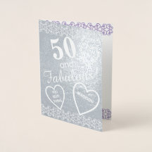 50 E Fabuloso Coração Silver Aniversário Personali