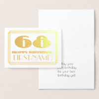68.º aniversário; Nome + Art Deco Inspiraram "68"