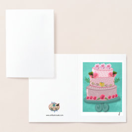 Cartão Metalizado A Celebração Rósea