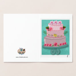 Cartão Metalizado A Celebração Rósea