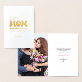 Cartão Metalizado A Cinza Vermelha é a melhor mãe de sempre