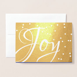 Cartão Metalizado Alegria. Feriado de Natal Luxury