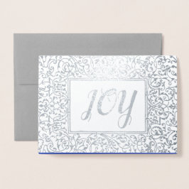 Cartão Metalizado Alegria. Feriado de Natal Luxury