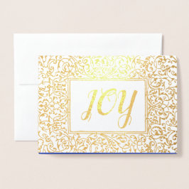 Cartão Metalizado Alegria. Feriado de Natal Luxury