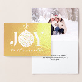 Cartão Metalizado Alegria-me com a Foto do Feriado Mundial